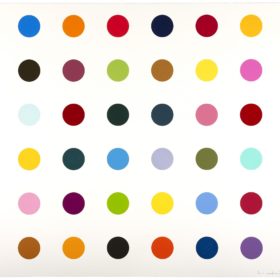 Damien Hirst Fluoroiodobenzene from the 2010 series of 12 woodcuts